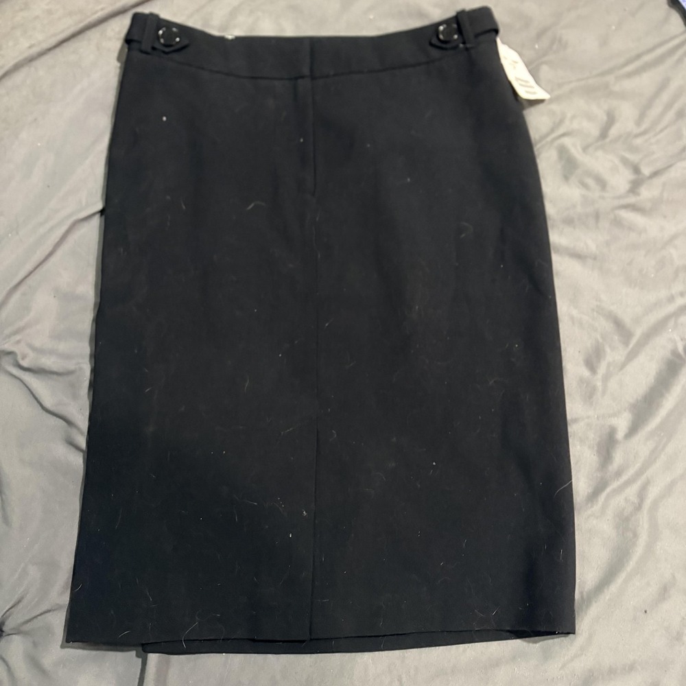 H&M Skirtβ Womens 6 Black Pencil Knee Length Button Waist Zip Business Workwear